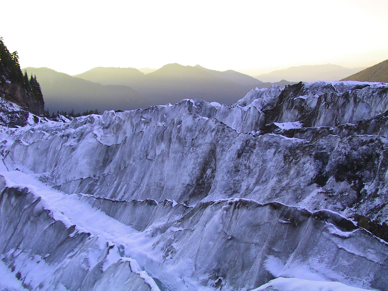 Looking Down The Coleman Glacier